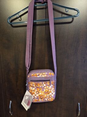 Hedgren Purple Floral Crossbody Bag - Women's Shoulder Bag